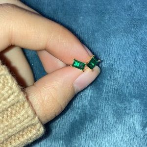 Emerald green earrings